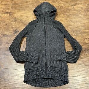 Ivivva By Lululemon Full Zip Knit Just Cozy Hoodie cardigan sweater Youth